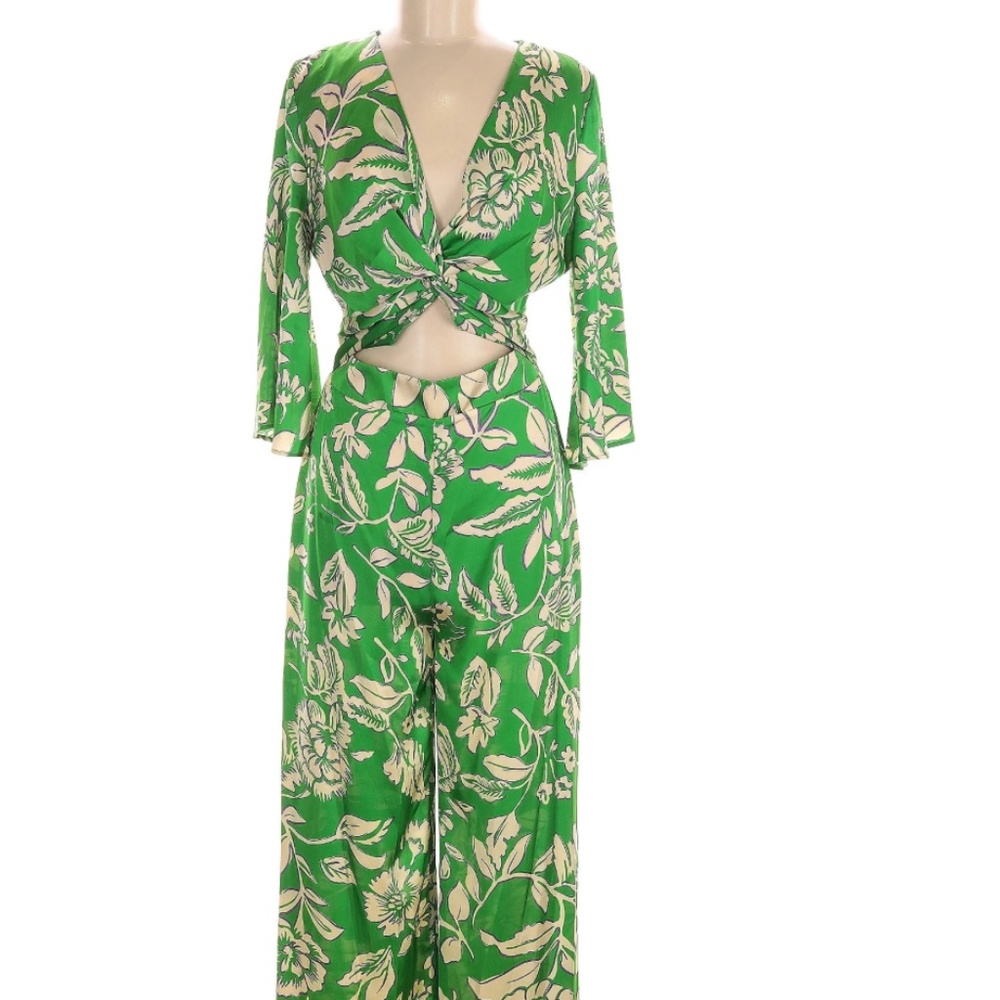 Zara Floral Cut Out Jumpsuit